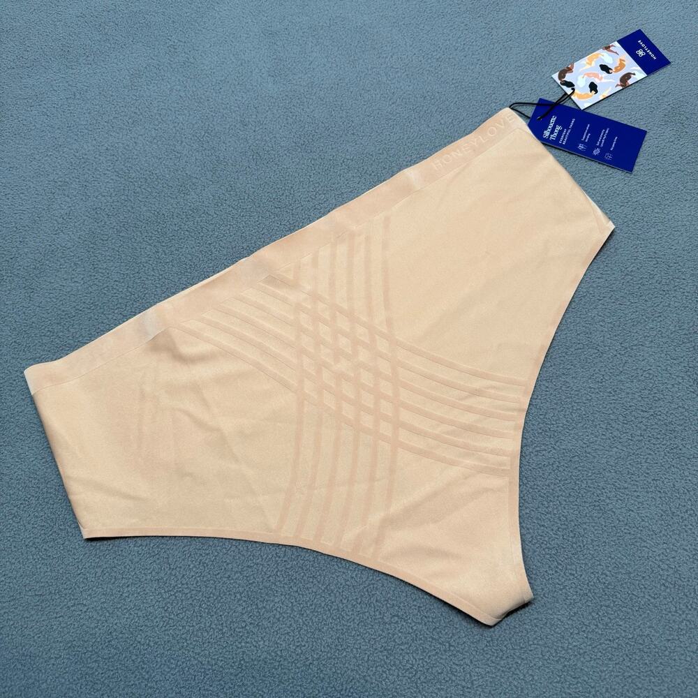 Honeylove Silhouette Thong in Sand High Waist Shapewear Womens 2X Neutral